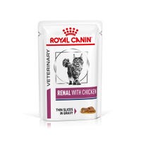 Royal Canin Veterinary Diet Renal Chicken Adult Wet Cat Food Pouches 85G